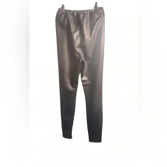 Michael kors black vegan leather stretch day 2 nite  trendy leggings ankle zip 0 - Picture 3 of 5